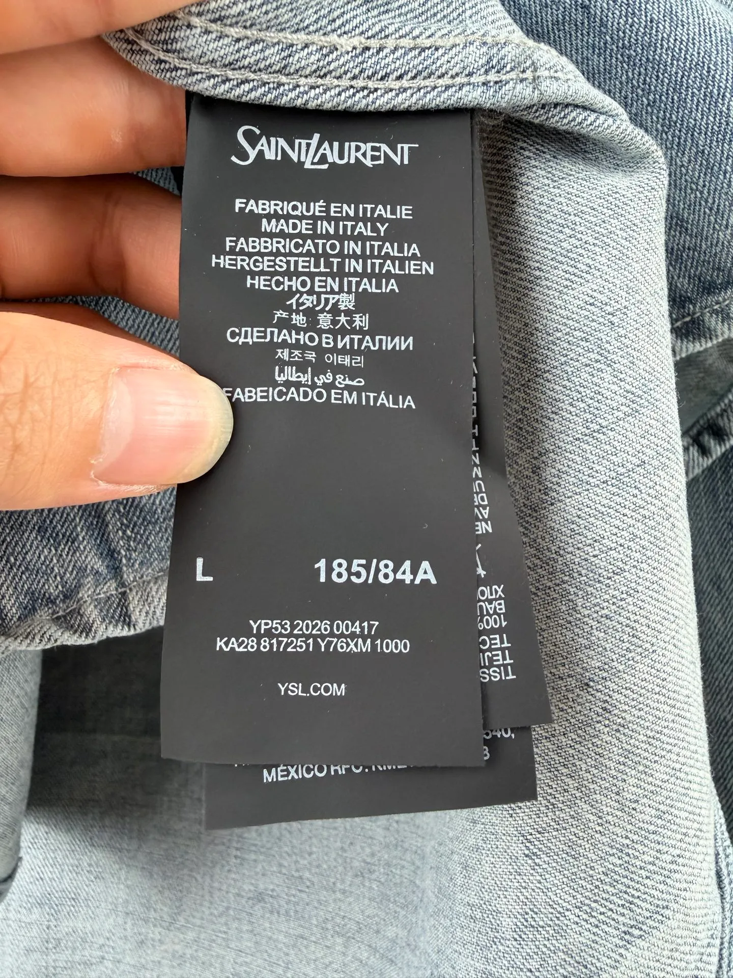 SAINT LAURENT PARIS Light Blue Blue YSL Versatile 1: YSL 2: ： 1:1 YSL 1:1 YSL ： Size： S M L XL